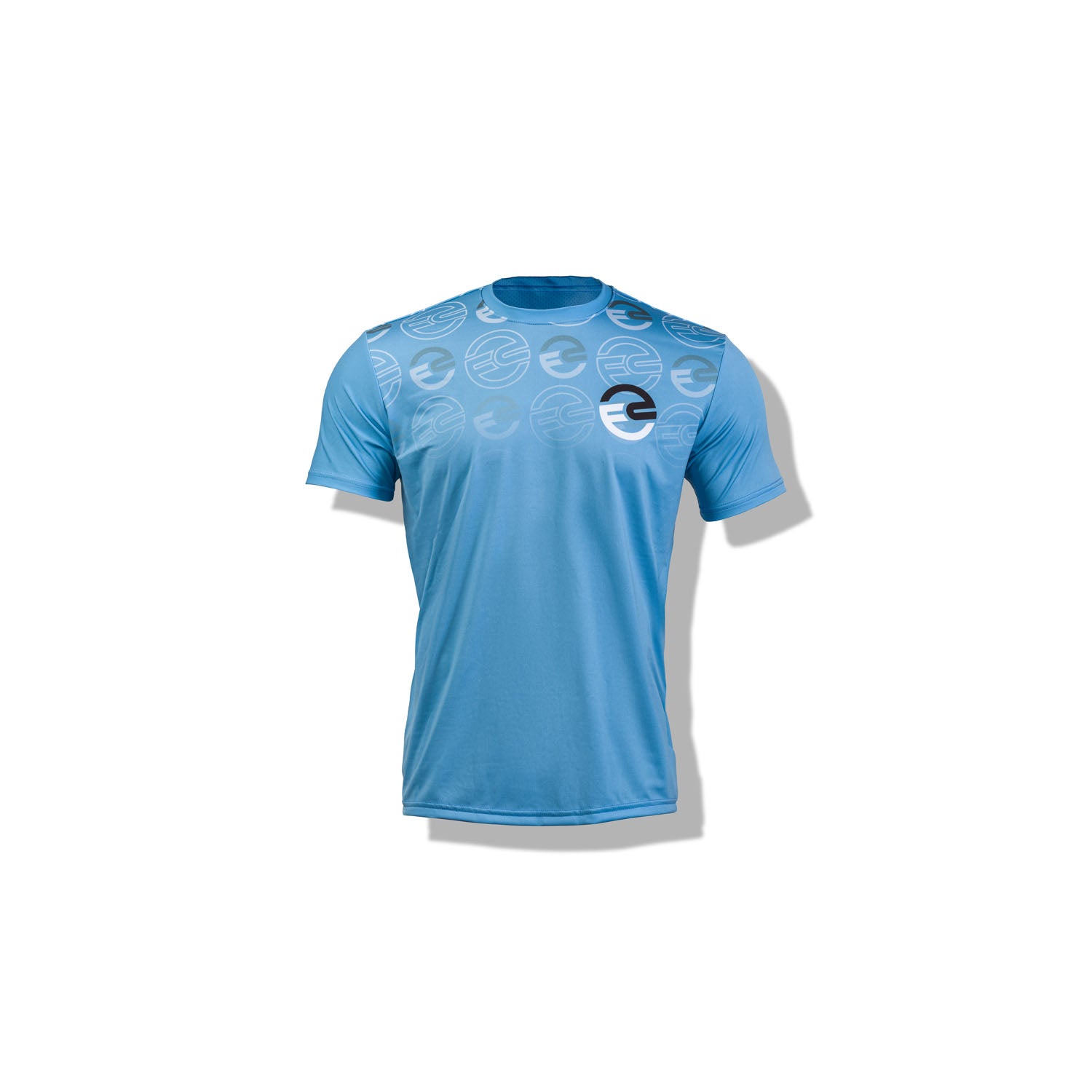 Men's Attack Tee (Blue with floating logo graphic)