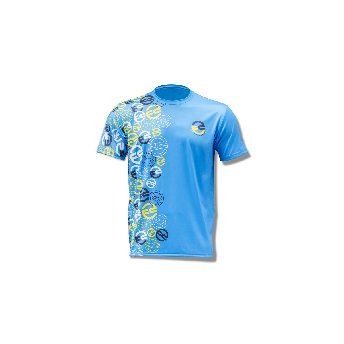 Men&#39;s Attack Tee (Electric Blue with wrap-around logo graphic)