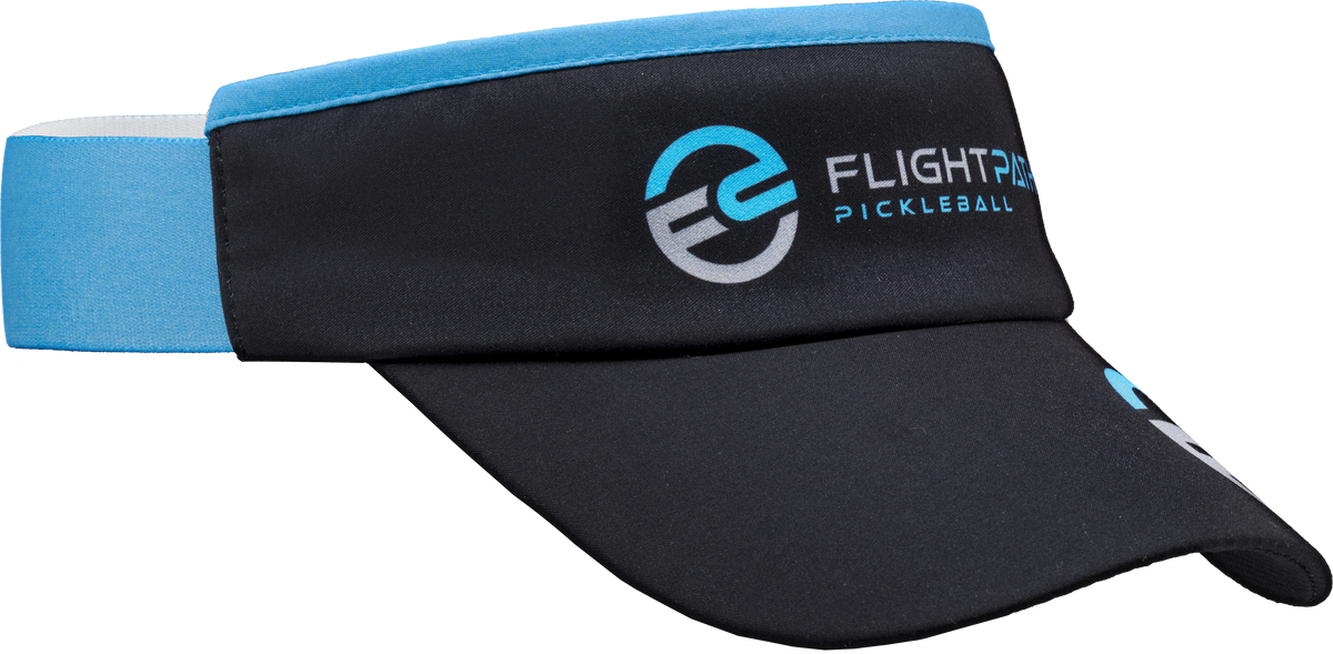 FlightPath Performance Visor (Black/Blue/Grey) - Flight-Path-Pickleball