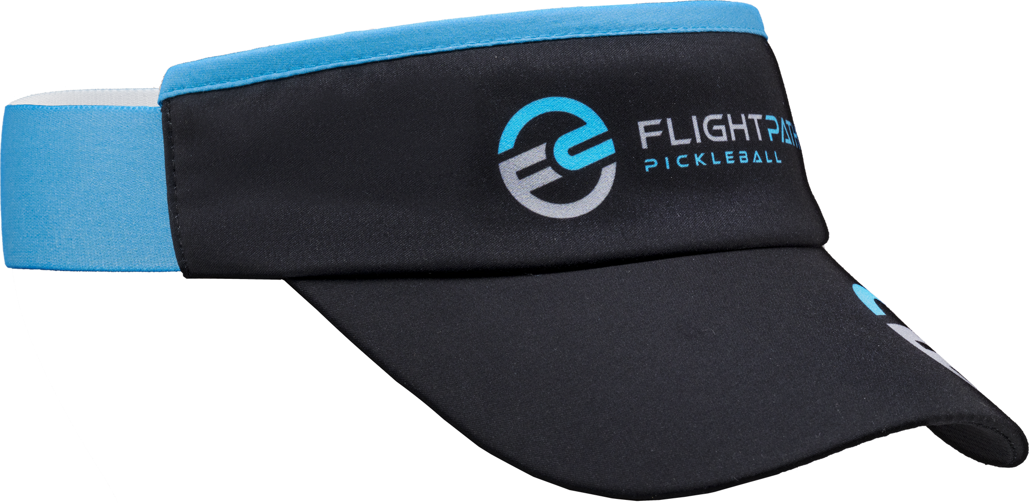 FlightPath Performance Visor (Black/Blue/Grey) - Flight-Path-Pickleball
