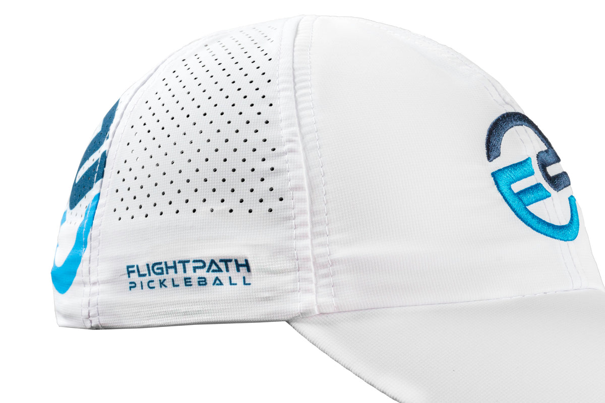 FlightPath Performance Hat with laser cut panels (White)