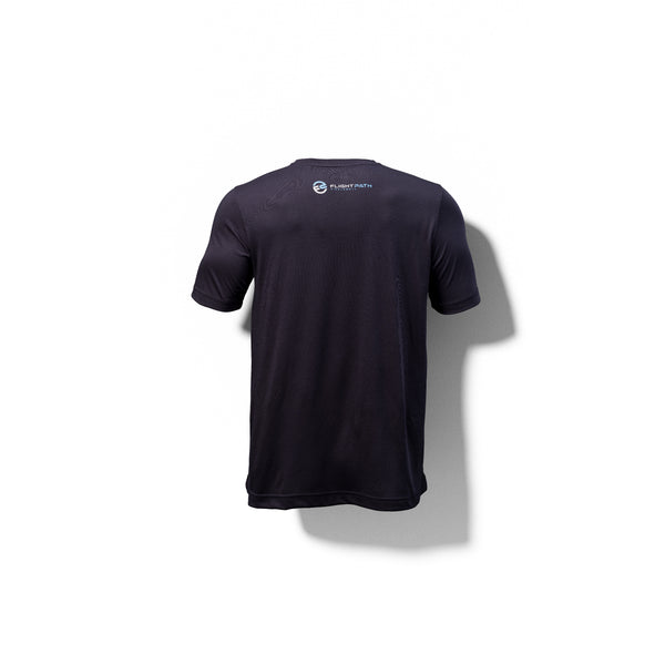 Men's Volley Tee with FlightPath Icon Logo (Navy) - FlightPath Pickleball