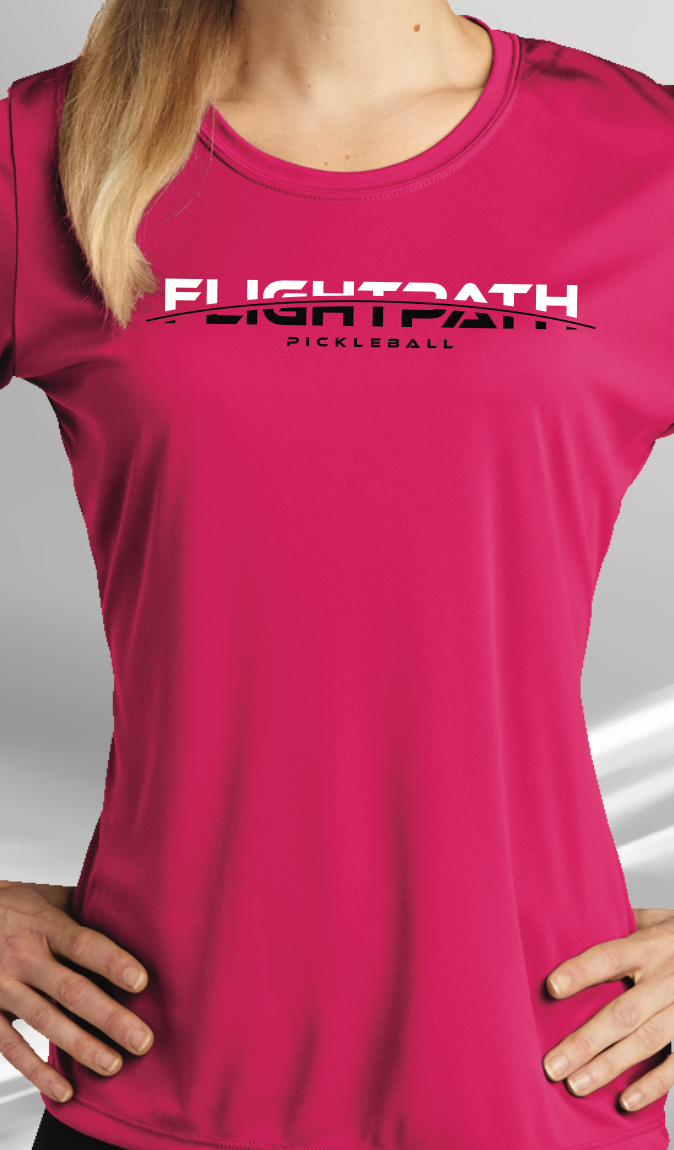 Women&#39;s Thrive Tee with FlightPath Arc Logo (Pink)